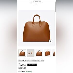 LAWFUL LONDON Rosa Tan Tote Bag NWOT